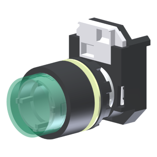C2XLEV – Pulsador Luminoso Saliente Verde
