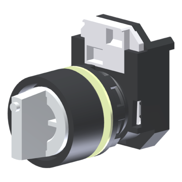 C2XS3XB – Comutador 3 Posições Moldura Redonda p/ Furo 22mm