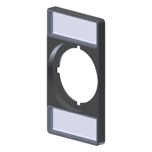 C3AQM2 – Plaqueta de Identificação p/ Manipuladora 2 Posições Moldura Redonda p/ Furo 30mm