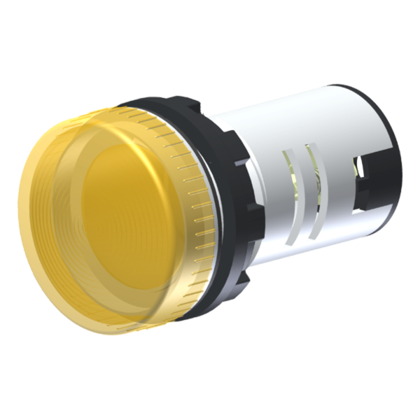 C7PLA24 – Sinalizador Monobloco Amarelo c/ LED Integrado 24Vcc p/ Furo 22mm