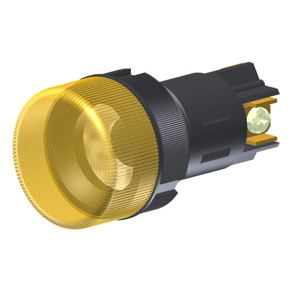 C7PNA – Sinalizador Monobloco Amarelo p/ Lâmpada Neon