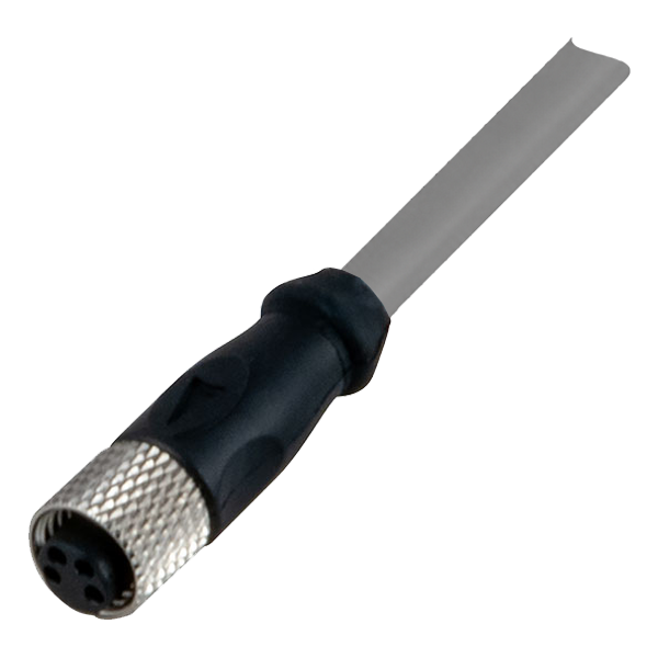 EECN4KSF5 – Conector Hembra M8 Recto Cable 4 Poles 5m
