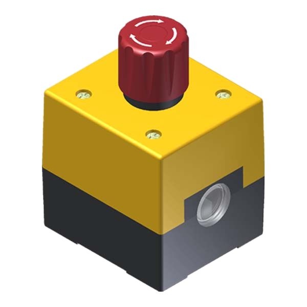C5QE1A004 – Botoeira Tampa Amarela Montada c/ 1 Unidade de Comando C9EW02