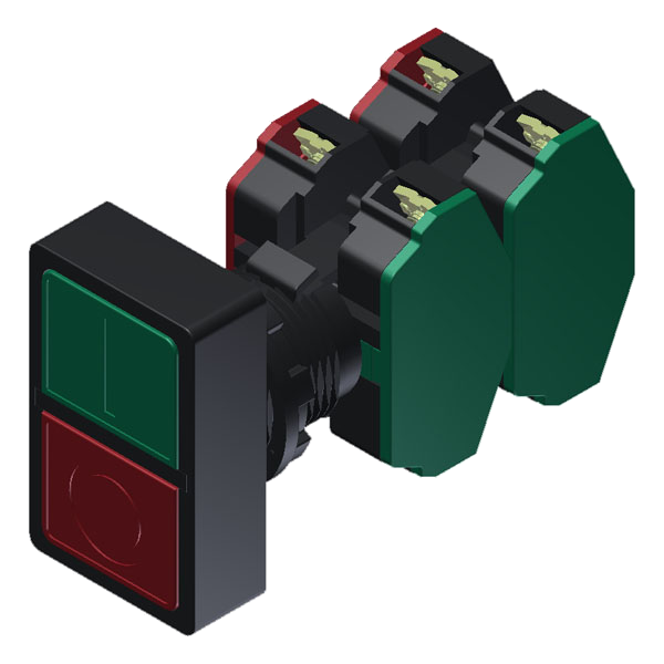 C9DG22 – Botón Compacto Doble C22 c/ Estampilla ISO 2NA