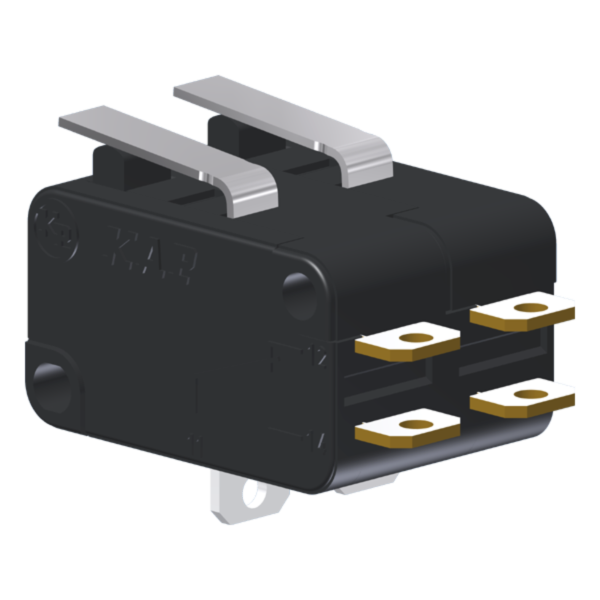 MVD7G21IC1 – Microrutor Miniatura Duplo 15A Contato 2NA+2NF Alavanca Rígida Plana Curta…