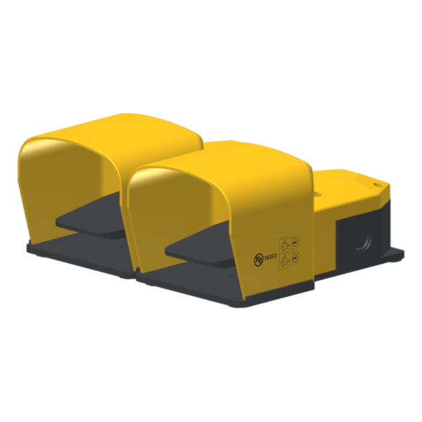SE2C2 – Interruptor de Pedal Plástico 2 Microrutores 1NA+1NF c/ Proteção e Cabo 2m